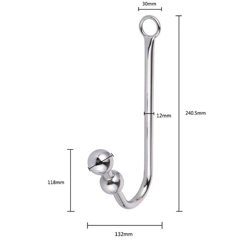 Anal Hooks with Cuffs Elegant 5334 Collar Hook and Anal Beaded 0725